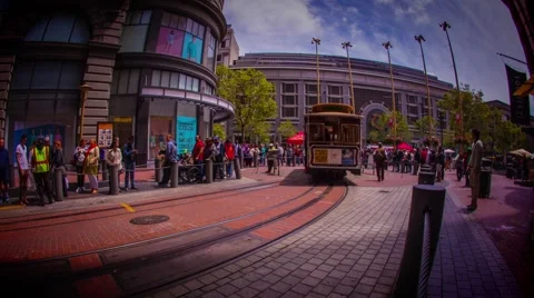 SF Cable Car Stop Stock Footage 48871653