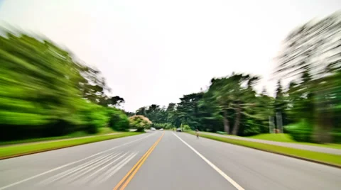 SF City Driving Time Lapse Golden Gate Park Stock Footage 32114590