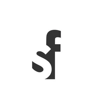 SF creative geometric initial based modern and minimal logo. Letter s f tre.. 库存插图