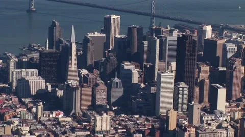 SF downtown aerial Stock Footage