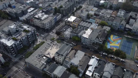 SF Drone City Orbiting Stock Footage 227067229
