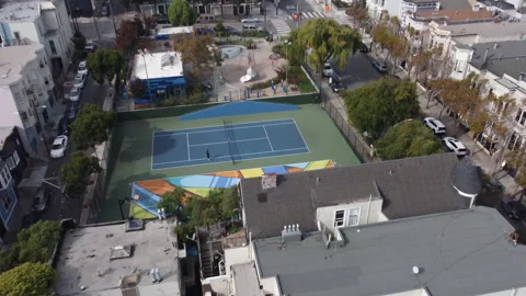 SF Drone Park Fly Over Stock Footage 227059457