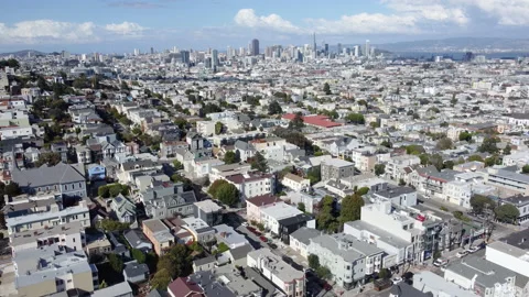 SF Drone Skyline Panorama Stock Footage