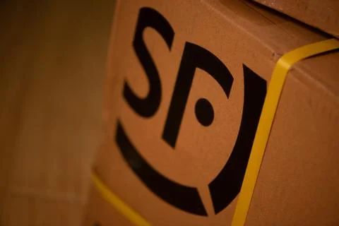 SF Express box Stock Photos