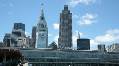 SF FerryBldgLockoff01 Video stock 11266771