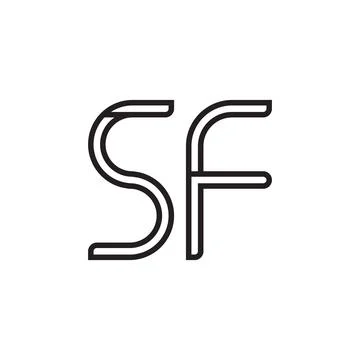 Sf initial letter vector logo icon Stock Illustration