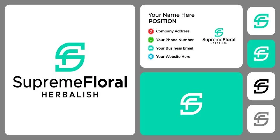 SF LEAF LOGO Illustrazione stock