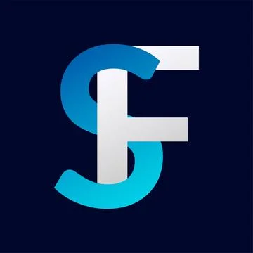 SF Letter logo design vector template. Stock Illustration