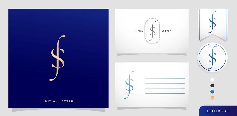 SF Monogram letter Illustrazione stock