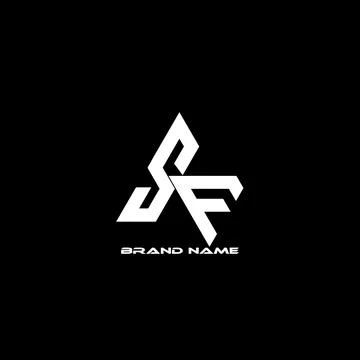 SF Monogram Logo Design Stock Illustration