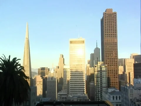 SF Sunset Reflections TL Stock Footage 283098