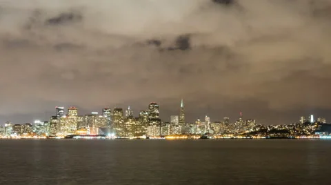 SF Timelapse Night 4k Stockbeeldmateriaal 47295834