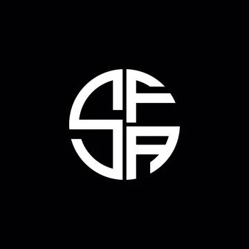 SFA logo SFA icon SFA monogram SFA letter minimalist Circle flat Unique mod.. Stock Illustration