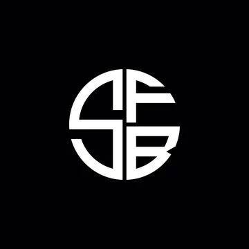 SFB logo SFB icon SFB monogram SFB letter minimalist Circle flat Unique mod.. Stock Illustration