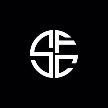 SFC logo SFC icon SFC monogram SFC letter minimalist Circle flat Unique mod.. Stock Illustration