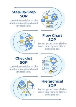 SFC organization infographic vertical sequence Stock Illustration