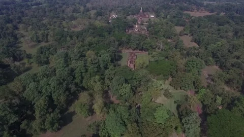 SFF Drone Wat Chedi Chet Thaeo Sukhothai Historical Park Sukhothai 12112017 Stock Footage 331136337