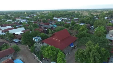 SFF drone Wat Phra ThatPhanom Nakhon Phanom 01132018 010 DJI 0025 2 Stock Footage 328351042