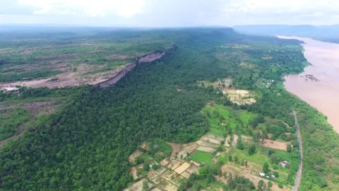 SFF Pha Taem National Park Ubon Ratchathani 07312017 008 DJI 0114 Stock Footage 343885774