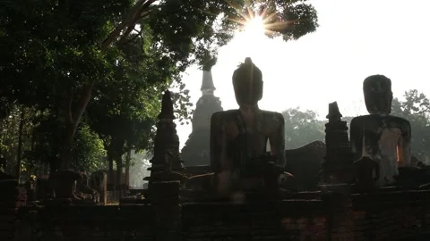 SFF Reclining Buddha Kamphaeng Phet 12102017 010 MVI 3641 Stock Footage 323520448
