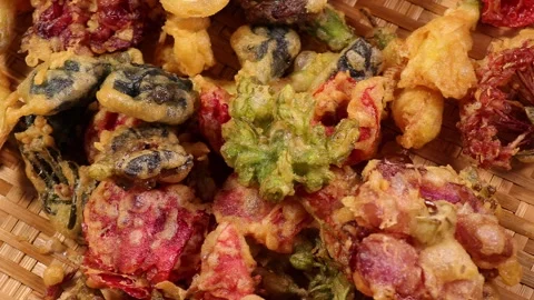SFF Thai deep fried flowers Bangkok 11242562 020 MVI 6848 Stock Footage 340418050