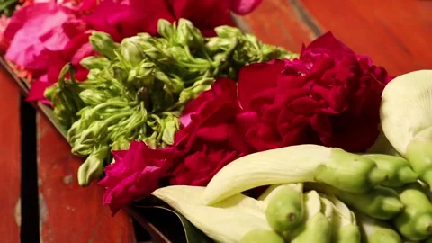 SFF Thai deep fried flowers Bangkok 11242562 020 MVI 6855 Stock Footage 340418059