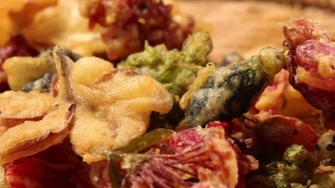 SFF Thai deep fried flowers Bangkok 11242562 020 MVI 6854 Stock-Footage 340418063