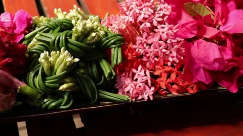 SFF Thai deep fried flowers Bangkok 11242562 020 MVI 6860 Stock Footage 340418083