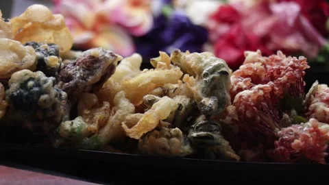 SFF Thai deep fried flowers Bangkok 11242562 020 MVI 6896 Stock Footage 340418166
