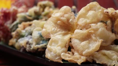 SFF Thai deep fried flowers Bangkok 11242562 020 MVI 6901 Stock Footage 340418175