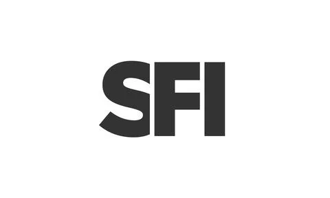 SFI logo design template with strong and modern bold text. Initial based ve.. 스톡 일러스트
