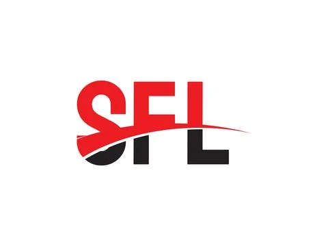 SFL letters isolated on white background, vector logo Stock Illustration