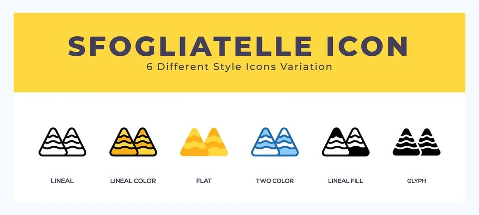 Sfogliatelle vector icon. with different styles vector illustration. Stock Illustration