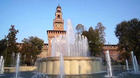 Sforza castle Video stock 68822241