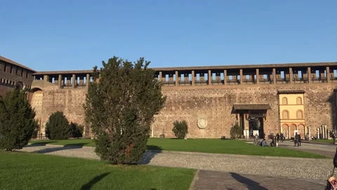 Sforza Castle, MIlan Vídeo Stock 145122192