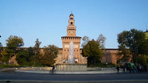 Sforzesco Castle Stock Footage 68823540