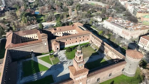Sforzesco Castle Stock Footage 259657350
