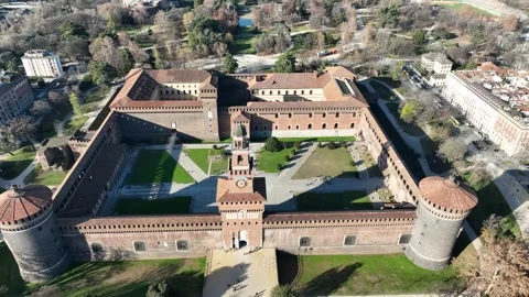 Sforzesco Castle Stock Footage 259659686
