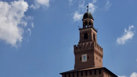 Sforzesco Castle MS 스톡 동영상 122244178