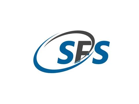 SFS letter creative modern elegant swoosh logo design Stock-Illustration