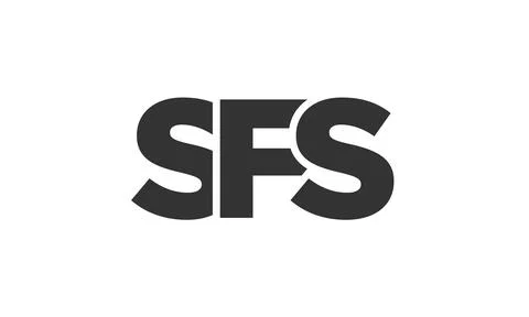 SFS logo design template with strong and modern bold text. Initial based ve.. Stock Illustration