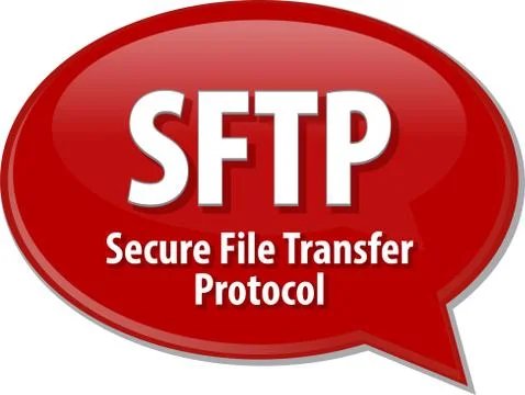 SFTP acronym definition speech bubble illustration Stock-Illustration