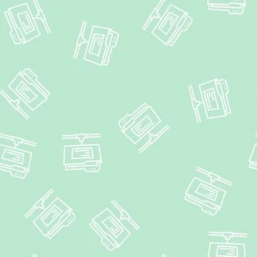 Sftp folder line seamless pattern sign Illustrazione stock