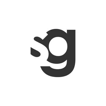 SG creative geometric initial based modern and minimal logo. Letter s g tre.. Illustrazione stock