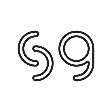 Sg initial letter vector logo icon Stock Illustration