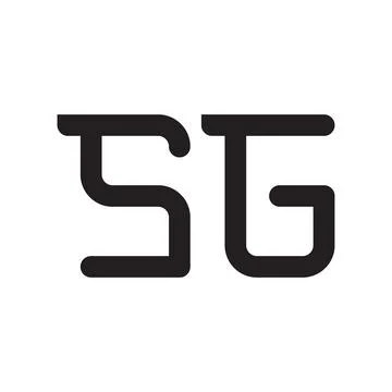 Sg initial letter vector logo icon Illustrazione stock