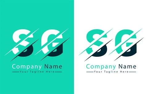 SG Letter Logo Design Template. Vector Logo Illustration Stock Illustration