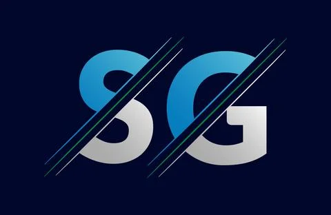 Sg Letter logo design vector template. Stock Illustration