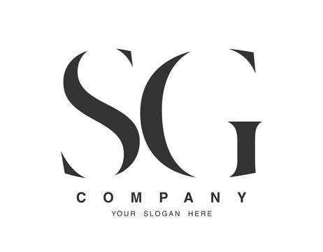 SG logo design. Initial letter s and g serif font style. Creative classic c.. Stock Illustration
