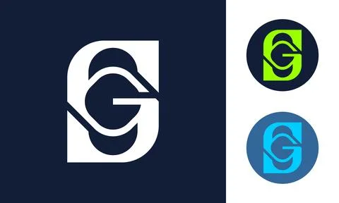 SG monogram logo for office Stock Illustration